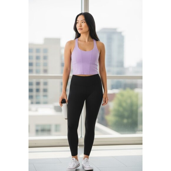 Blogilates Womens Activewear Cropped Top Pink Racerback Workout Yoga Size Medium - Picture 1 of 8